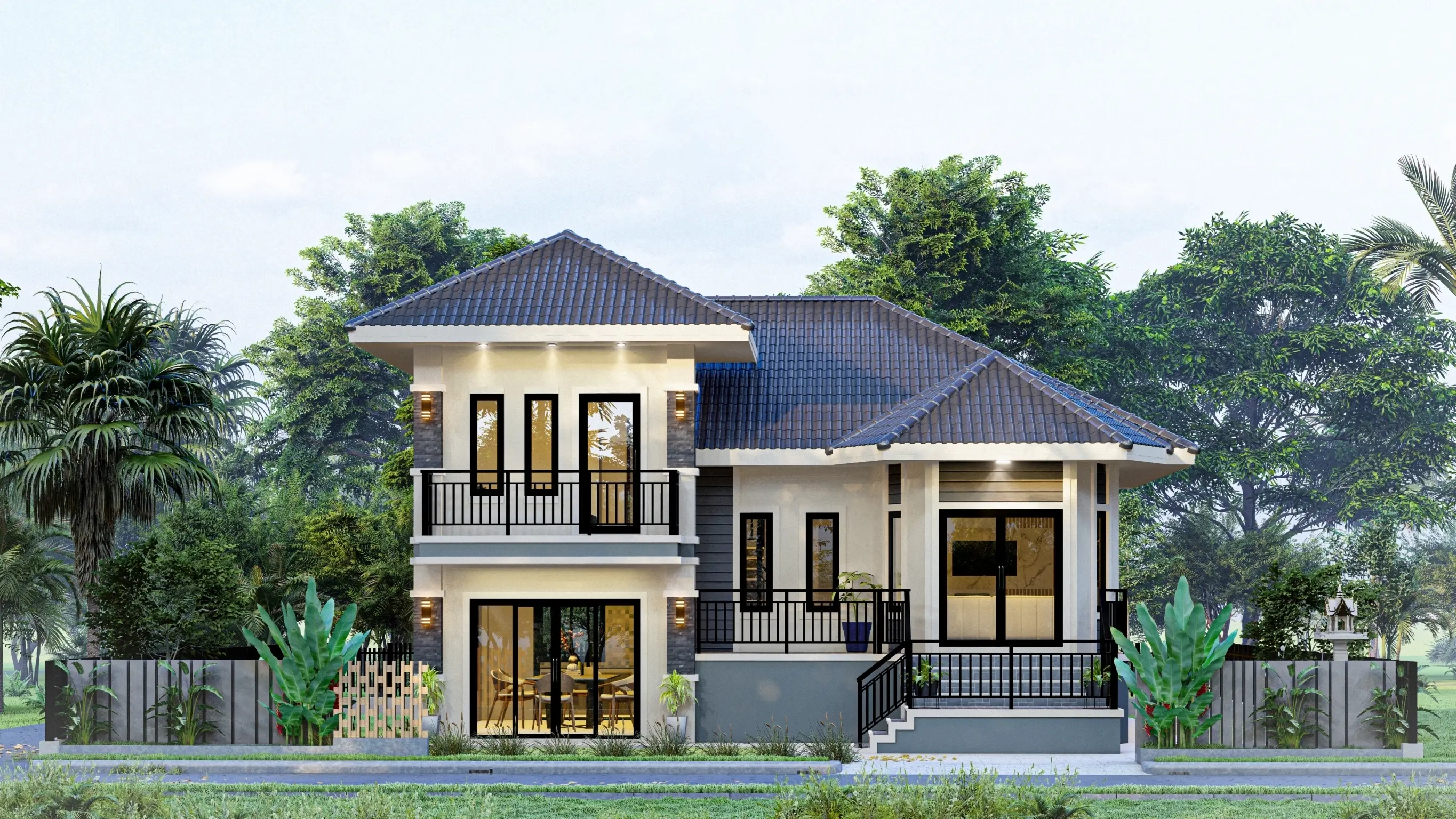 บ้านพักชั้นครึ่งคอนเทมโพรารี่